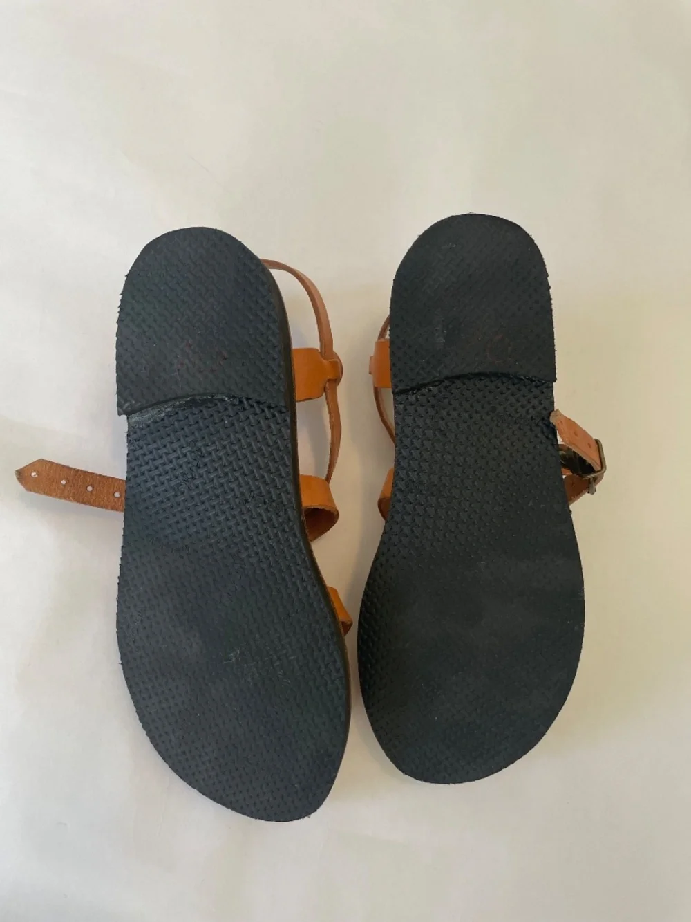Le Sac Du Berger Tan Leather Roman Sandals, Handmade, Boho, Size 40 (US 9.5)